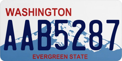 WA license plate AAB5287