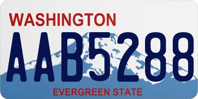 WA license plate AAB5288