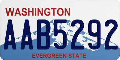 WA license plate AAB5292