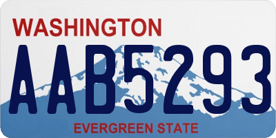 WA license plate AAB5293