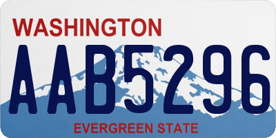 WA license plate AAB5296
