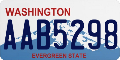 WA license plate AAB5298