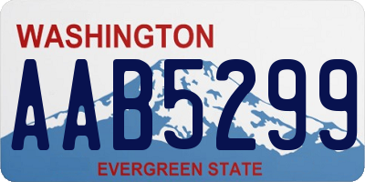 WA license plate AAB5299