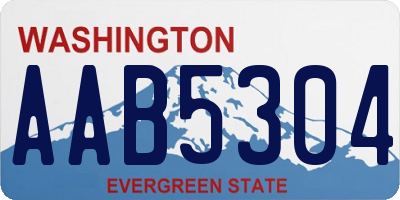 WA license plate AAB5304