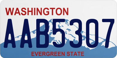 WA license plate AAB5307