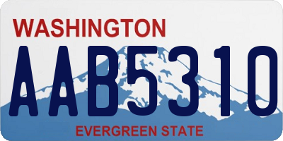 WA license plate AAB5310