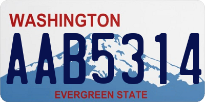 WA license plate AAB5314
