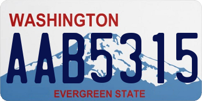 WA license plate AAB5315