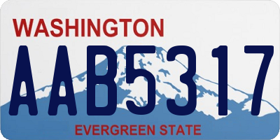 WA license plate AAB5317