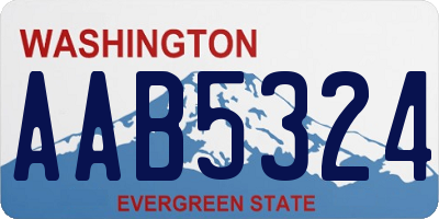 WA license plate AAB5324