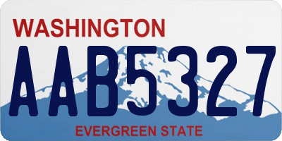 WA license plate AAB5327