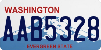 WA license plate AAB5328