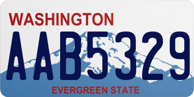 WA license plate AAB5329