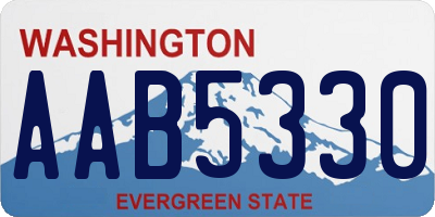 WA license plate AAB5330