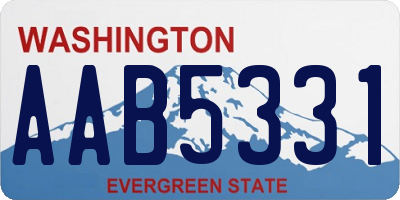 WA license plate AAB5331