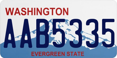 WA license plate AAB5335