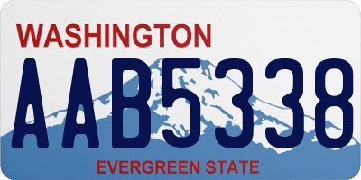 WA license plate AAB5338