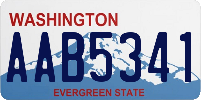 WA license plate AAB5341
