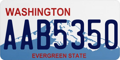 WA license plate AAB5350