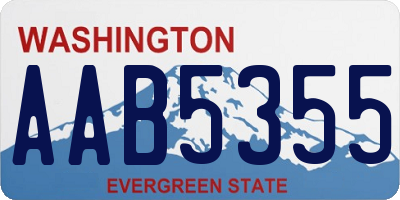 WA license plate AAB5355