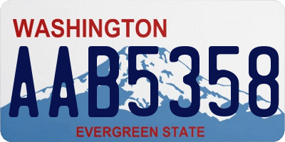 WA license plate AAB5358