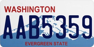 WA license plate AAB5359
