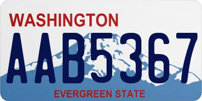 WA license plate AAB5367