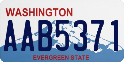 WA license plate AAB5371