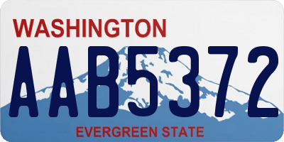 WA license plate AAB5372