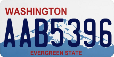 WA license plate AAB5396