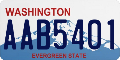 WA license plate AAB5401