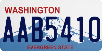 WA license plate AAB5410