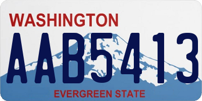 WA license plate AAB5413