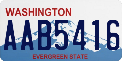 WA license plate AAB5416