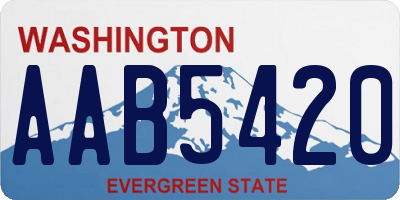 WA license plate AAB5420