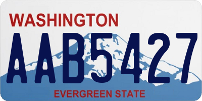 WA license plate AAB5427