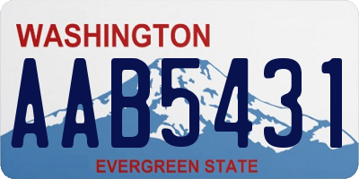 WA license plate AAB5431