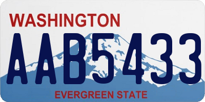 WA license plate AAB5433