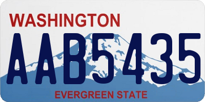 WA license plate AAB5435