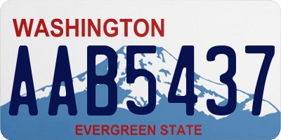 WA license plate AAB5437