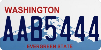 WA license plate AAB5444