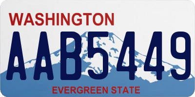 WA license plate AAB5449