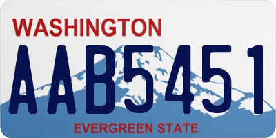 WA license plate AAB5451