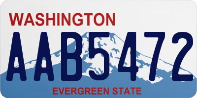 WA license plate AAB5472