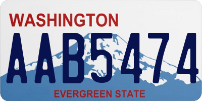 WA license plate AAB5474