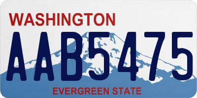 WA license plate AAB5475