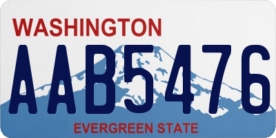 WA license plate AAB5476