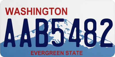 WA license plate AAB5482