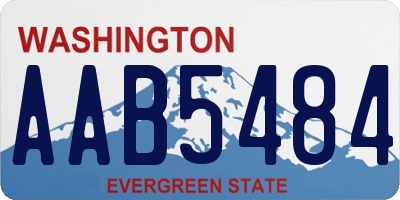 WA license plate AAB5484