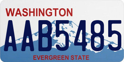 WA license plate AAB5485